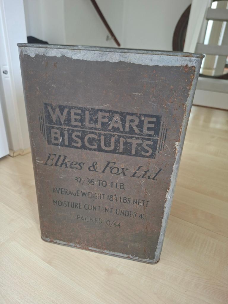 Brits militair rantsoenblik voor "Welfare Biscuits, Ophalen of Verzenden
