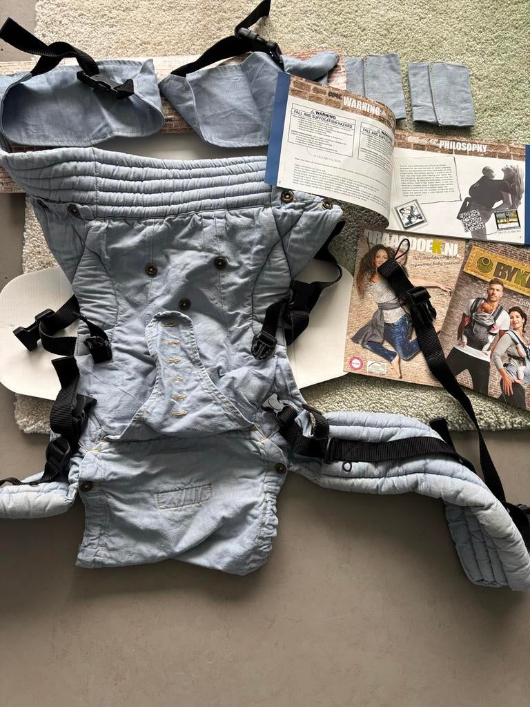 ByKay Draagzak Denim - Compleet met alle accessoires, Overige merken, Gebruikt, Ophalen of Verzenden, Buik, Rug of Zij
