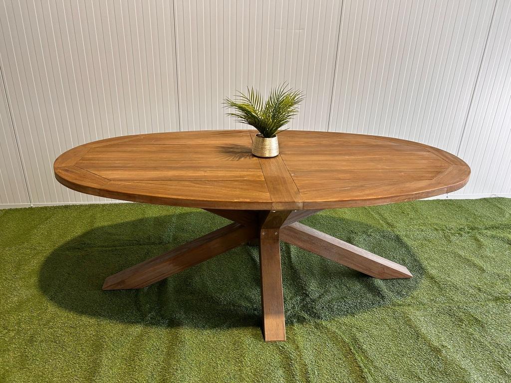 NIEUW! Nieuwe ovale teakhouten tuintafel 200x120 cm