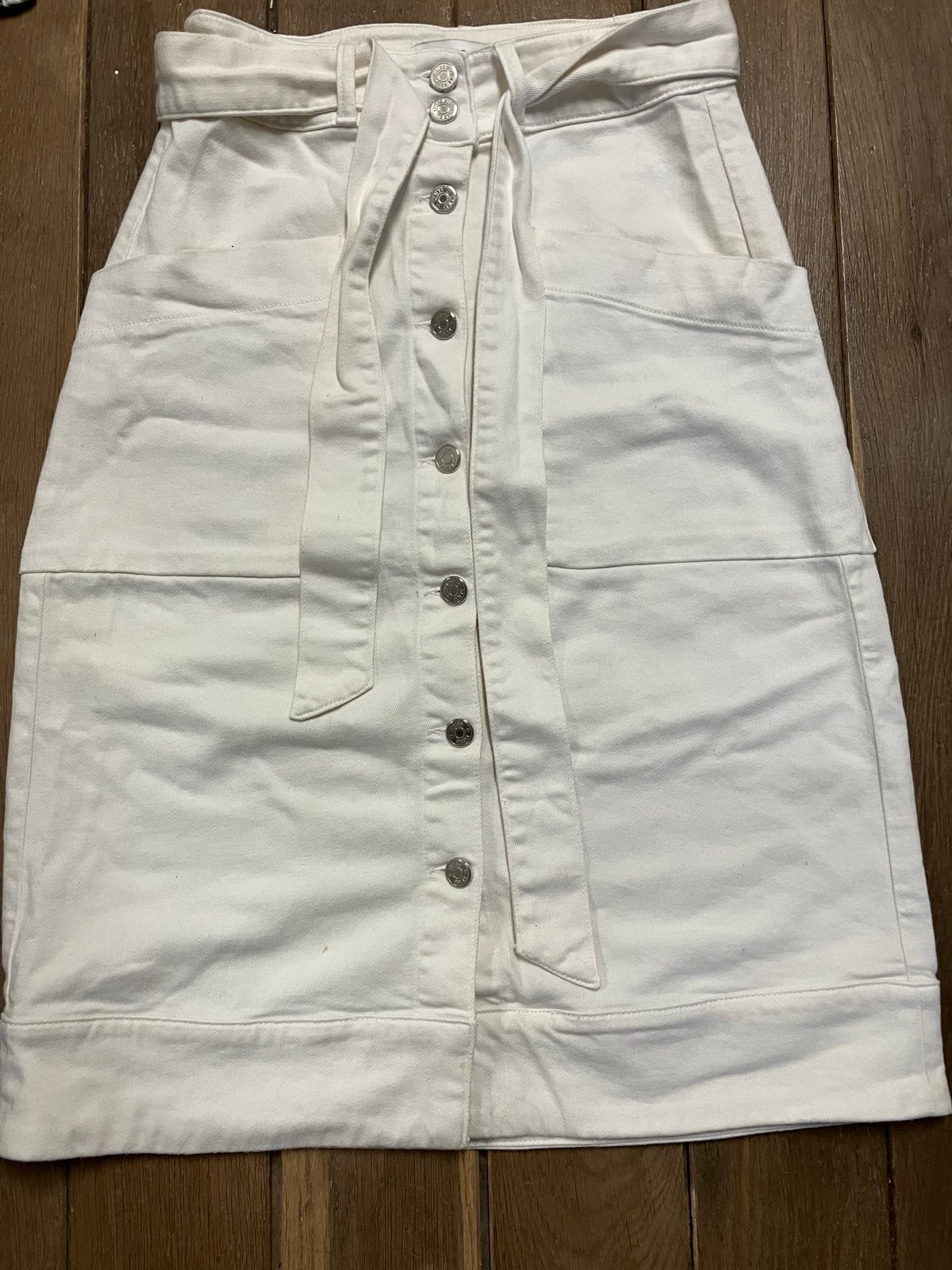 REISS Witte Rok, Knielengte, Maat M, Kleding | Dames, Maat 38/40 (M), Wit, Ophalen of Verzenden, Knielengte