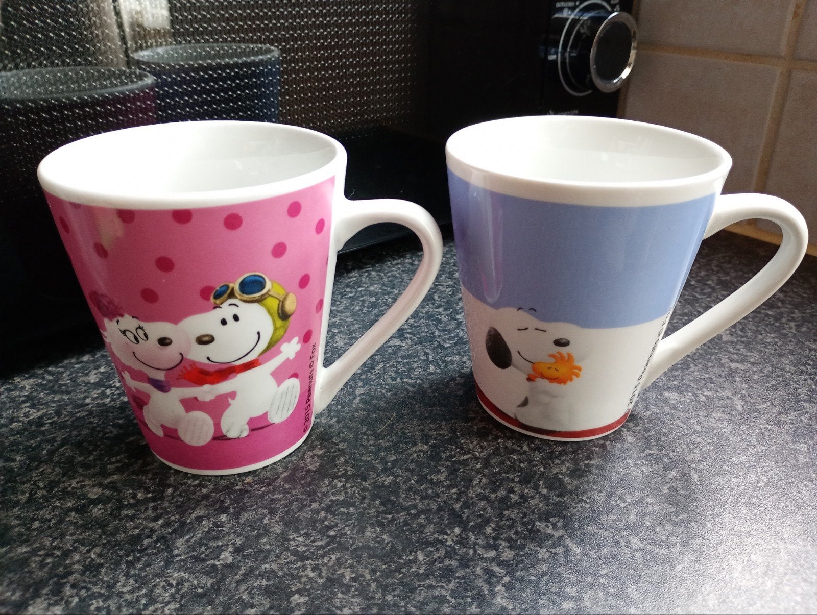 Snoopy bekers, Ophalen of Verzenden, Zo goed als nieuw, Overige stijlen, Kop(pen) en/of Schotel(s)