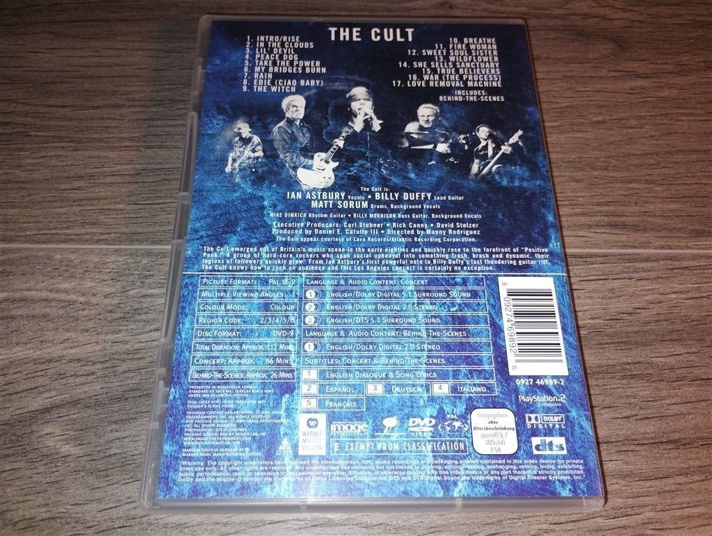 The Cult - Music Without Fear [Live Los Angeles] DVD, Cd's en Dvd's, Alle leeftijden, Ophalen of Verzenden, Zo goed als nieuw