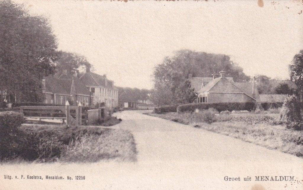 Oude ansichtkaart Groet uit Menaldum, Friesland, Ophalen of Verzenden, Voor 1920, Ongelopen, Friesland