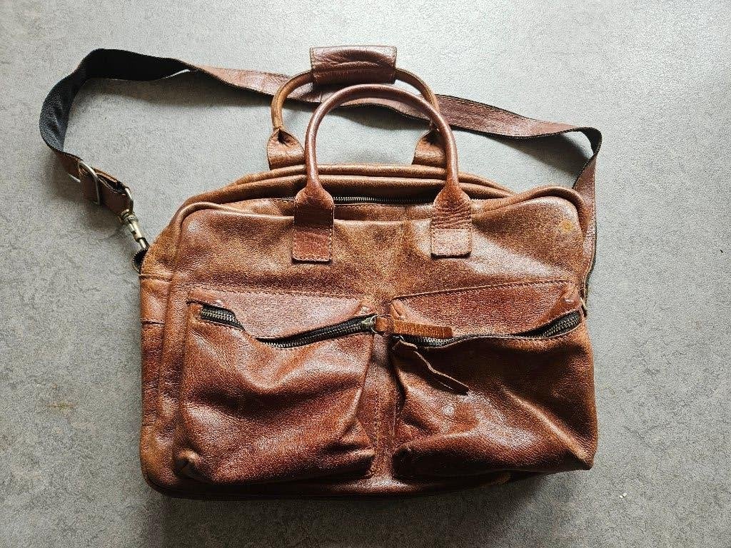 Cowboysbag schoudertas, Overige merken, Gebruikt, Bruin, Ophalen of Verzenden
