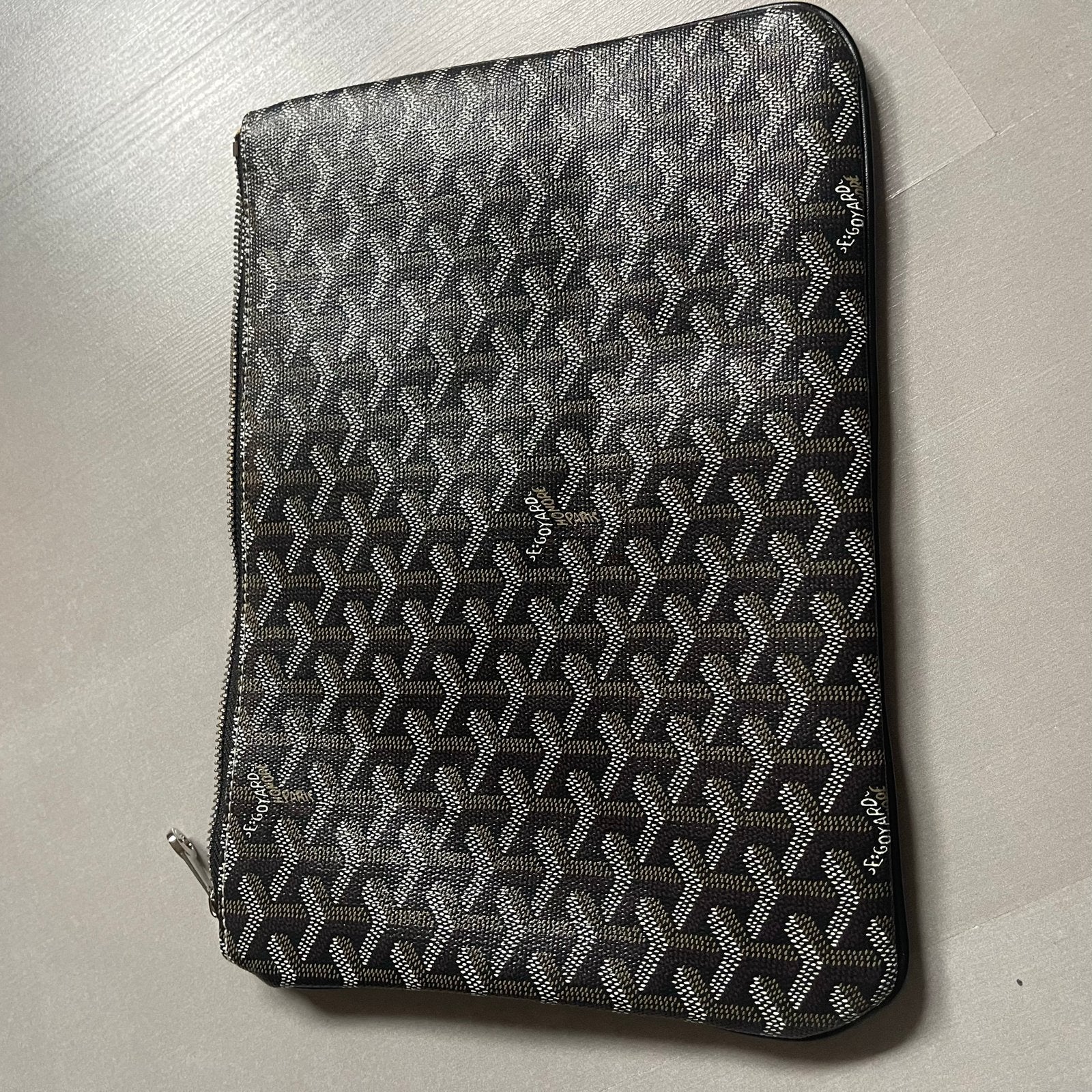 Goyard Senat MM Clutch Zwart/Bruin, Ophalen of Verzenden, Zo goed als nieuw, Zwart, Overige typen