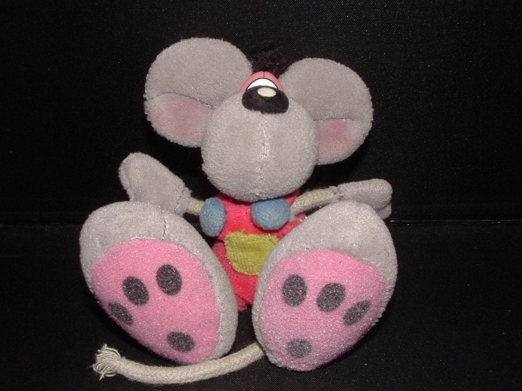 DEPESCHE DIDDL MUIS SLEUTELHANGER VELOURS GRIJS/ROZE, Verzenden, Nieuw, Overige typen