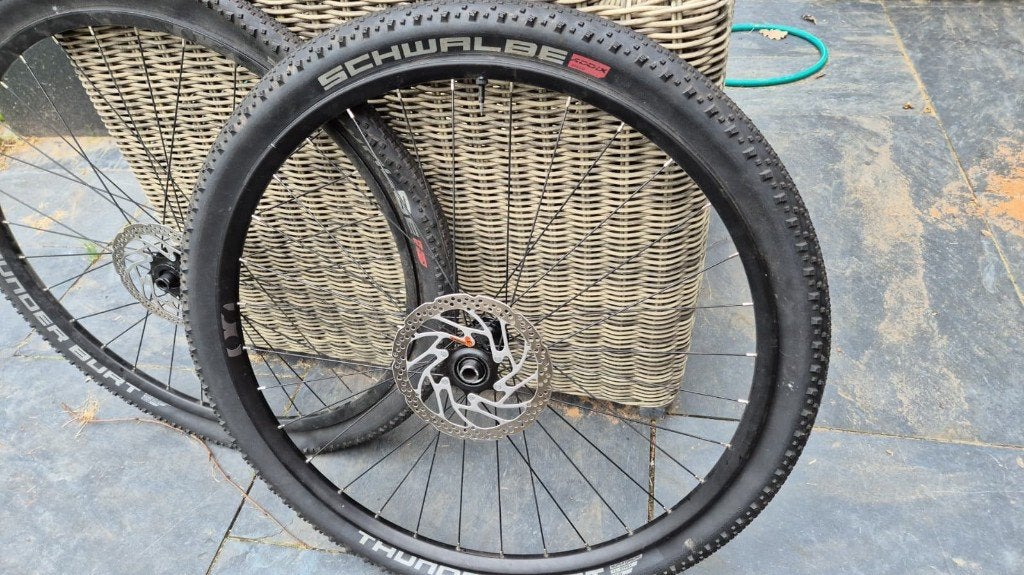 29" Boost MTB Wielset Tubeless + Schwalbe + Remschijven, Wiel, Gebruikt, Ophalen of Verzenden, Orbea