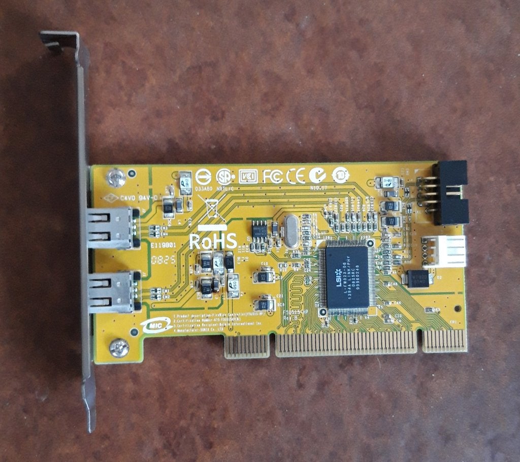 FireWire RoHS PCI-kaart, Computers en Software, Gebruikt, GDDR6, Onbekend, Ophalen of Verzenden