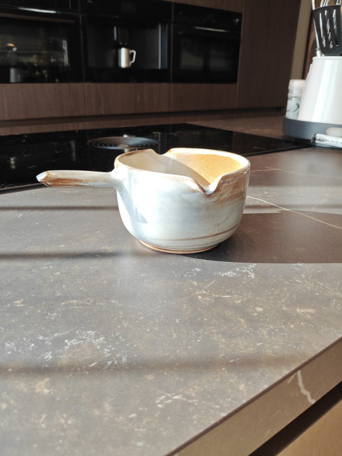 Vintage keremie servies sauspan uit de jaren '80 - Goede sta, Ophalen