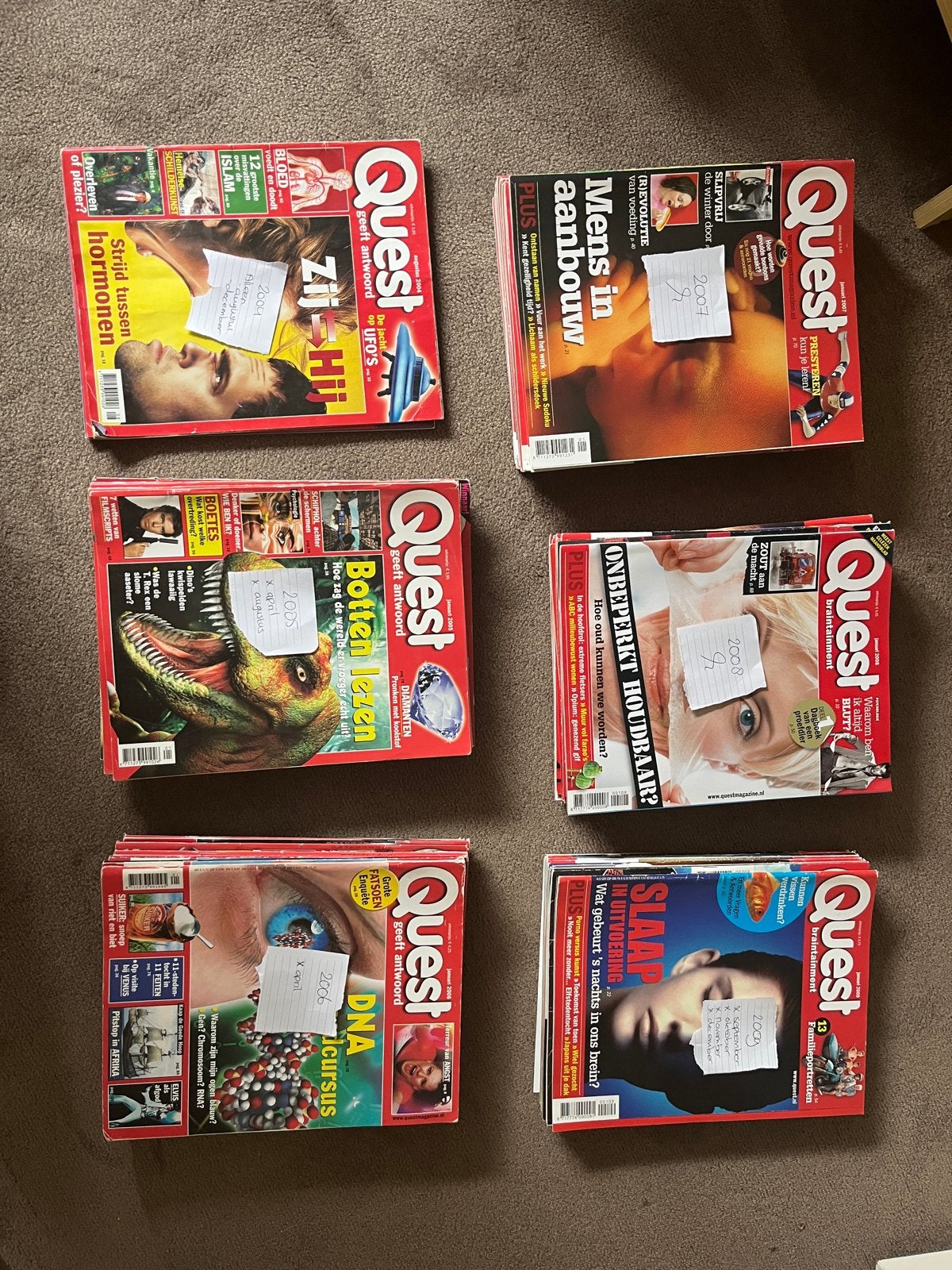Quest tijdschriften - 2004-2009 (grotendeels compleet), Boeken, Ophalen of Verzenden, Gelezen, Wetenschap en Natuur