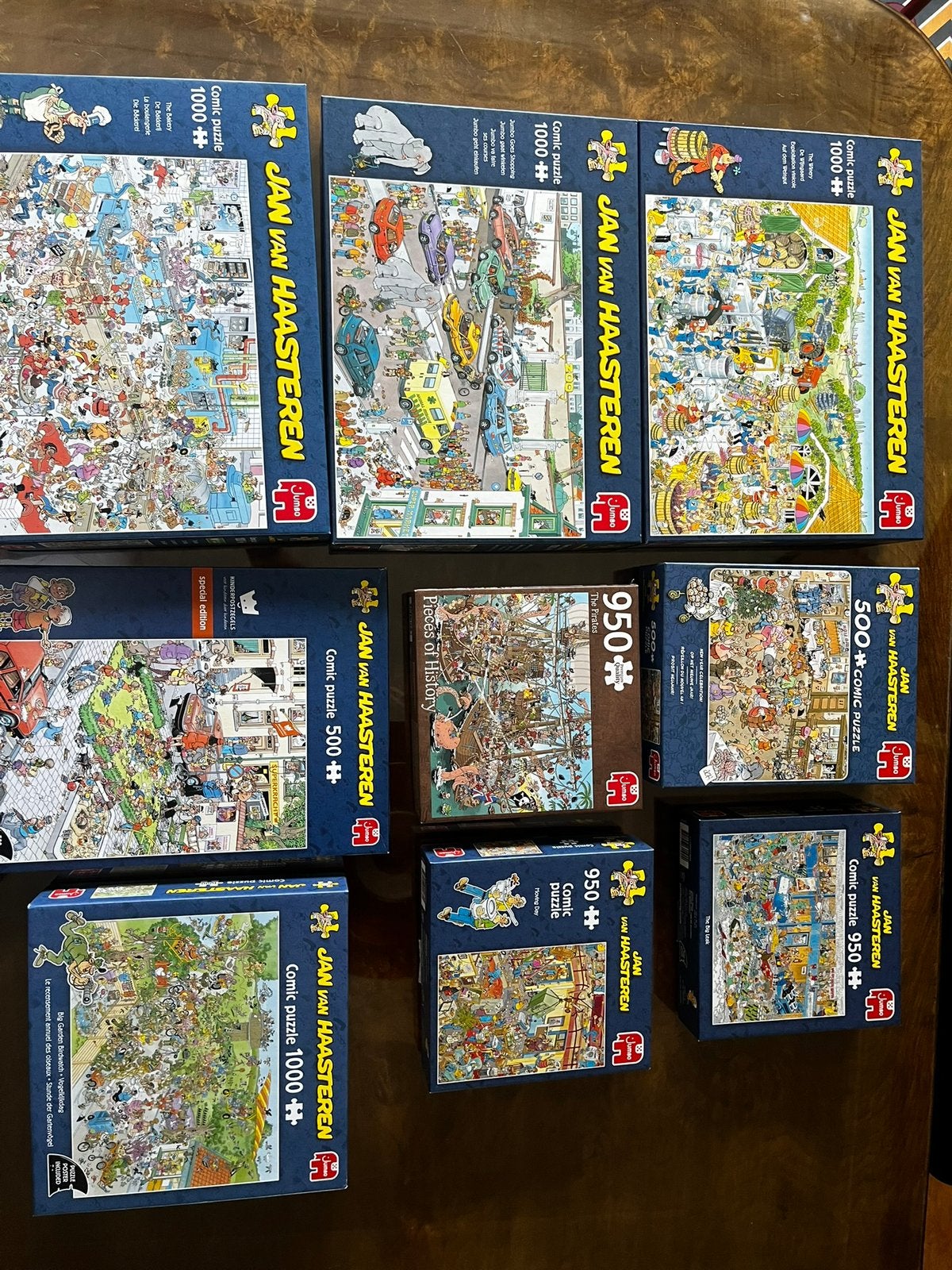 Jan Van Haasteren puzzels, Ophalen of Verzenden, 500 t/m 1500 stukjes, Zo goed als nieuw, Legpuzzel