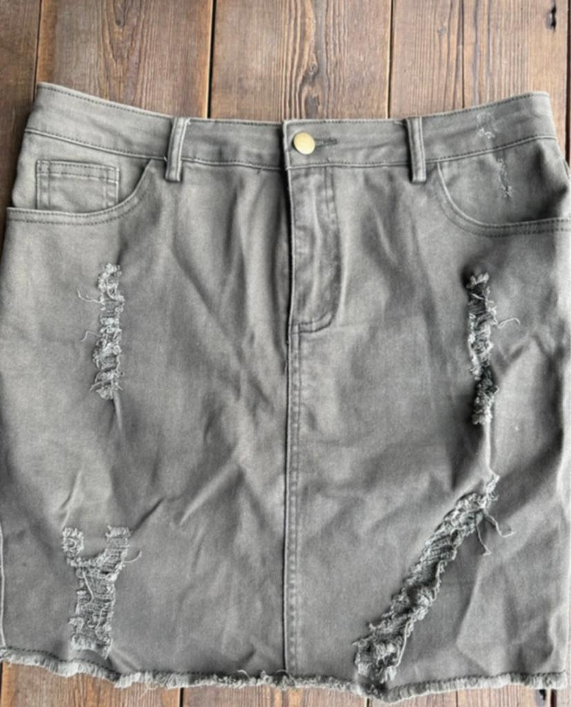 Daphnea groene jeans rokje maat, Ophalen of Verzenden, Zo goed als nieuw, Groen, Boven de knie