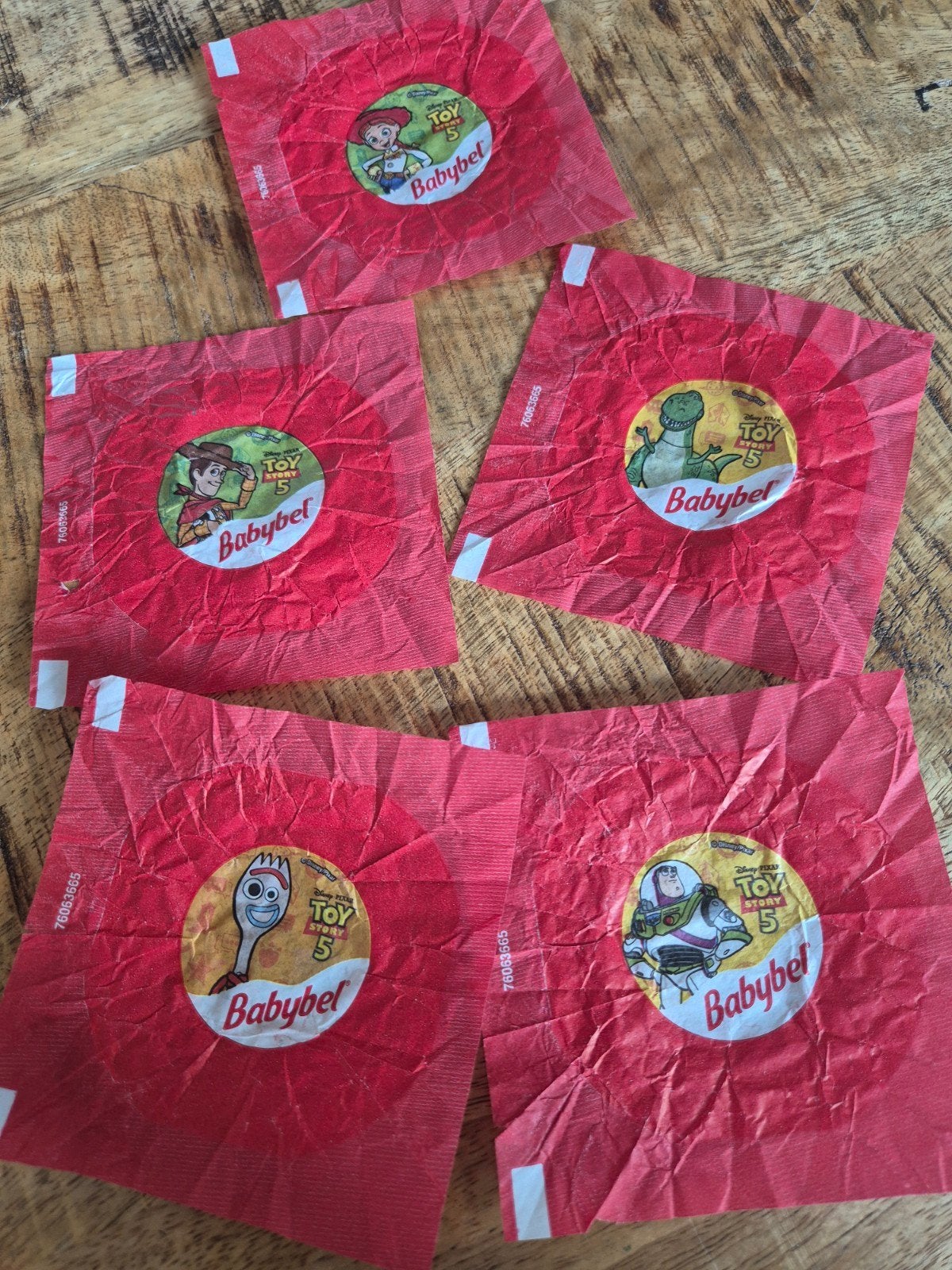 Babybel Toy Story 5 wikkels - complete set, Ophalen of Verzenden, Zo goed als nieuw