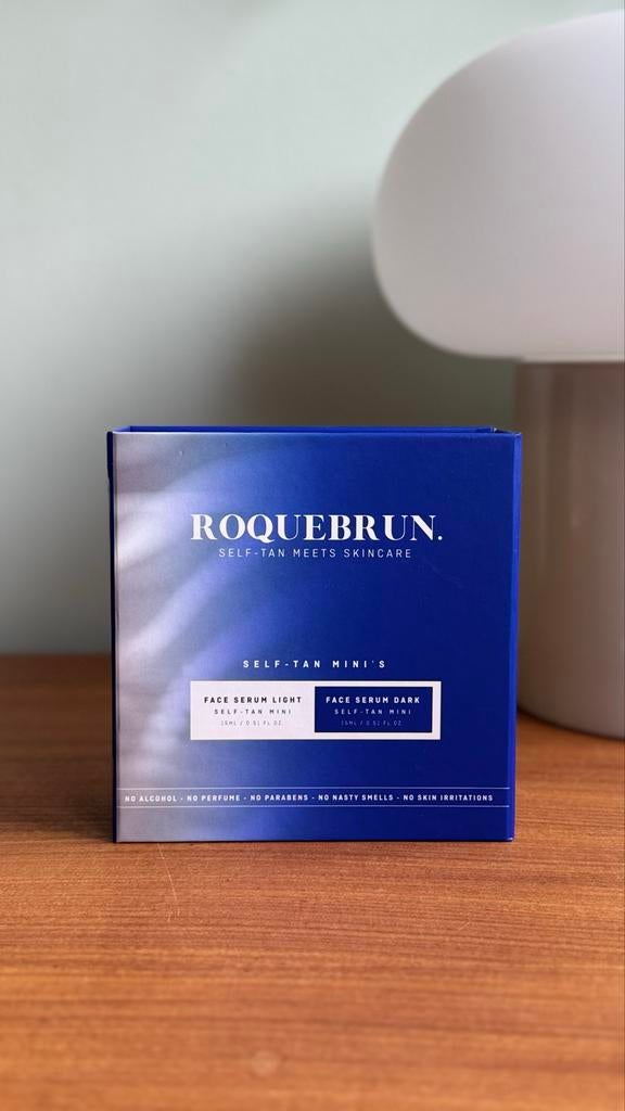 Roquebrun Self-Tan Mini Set: Face Serum Light & Dark 2x15ml, Ophalen of Verzenden, Nieuw