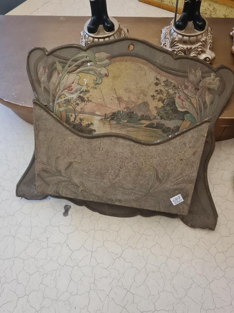 Antieke metalen Jugendstil postvakje, Ophalen of Verzenden