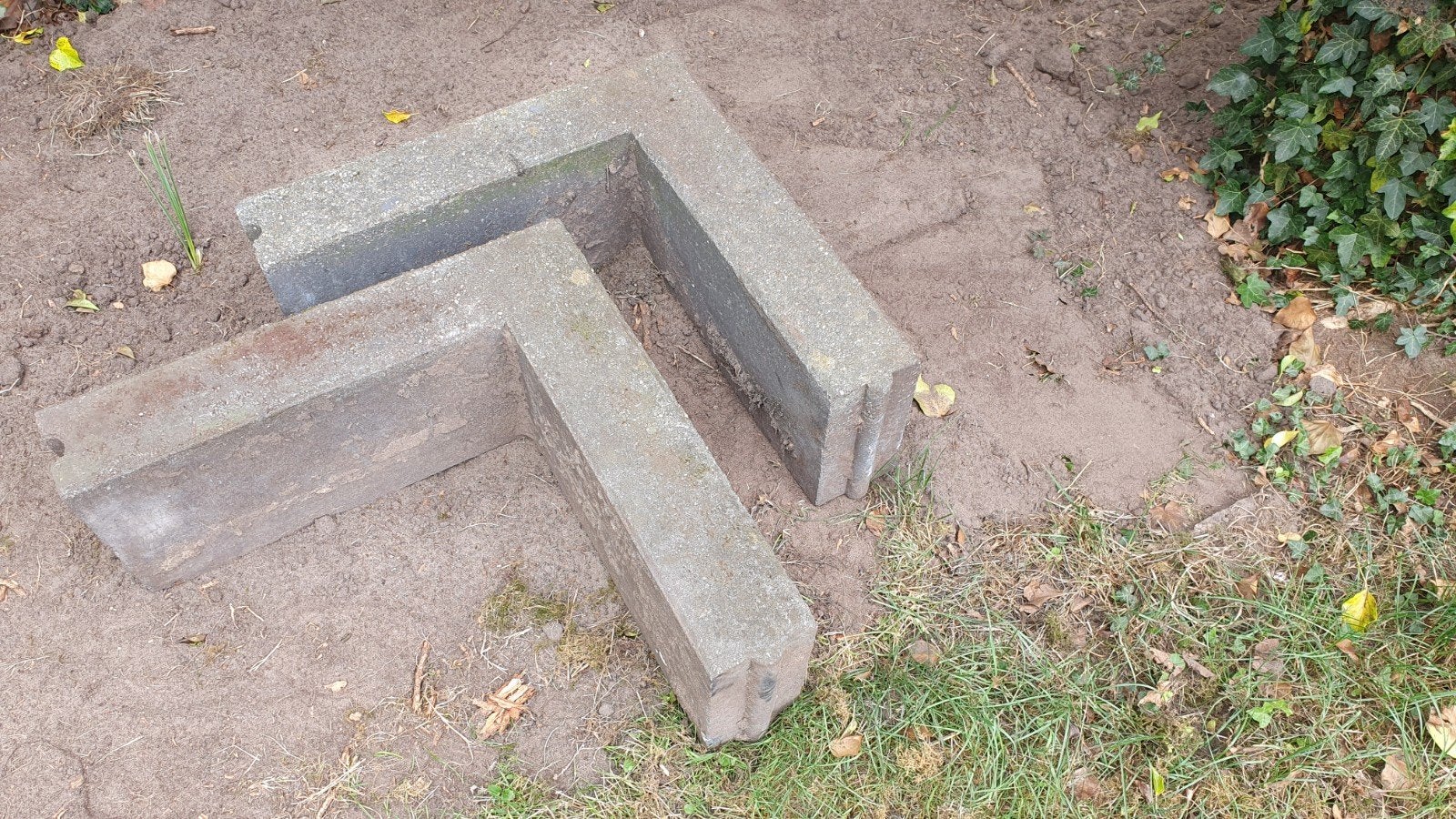 Betonnen hoekstuk opsluitband, Ophalen, Gebruikt, Minder dan 25 cm, Border