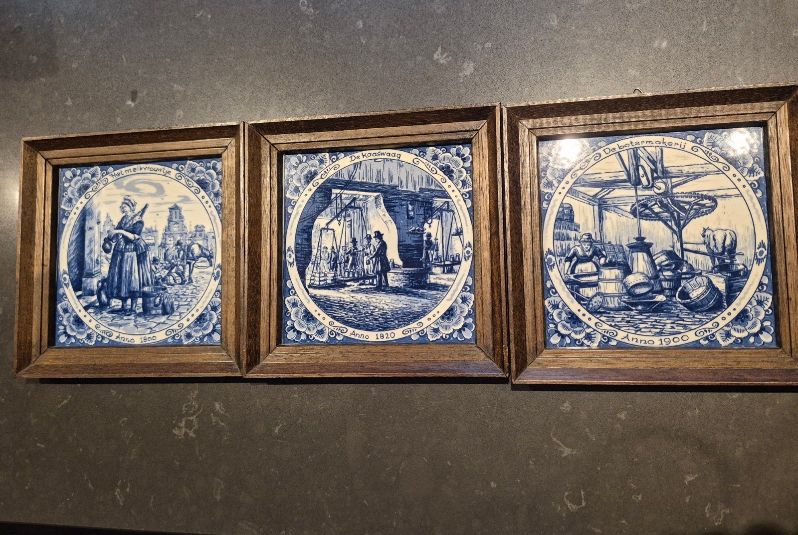 Delfts Blauwe tegels – set van 3, Antiek en Kunst, Ophalen of Verzenden