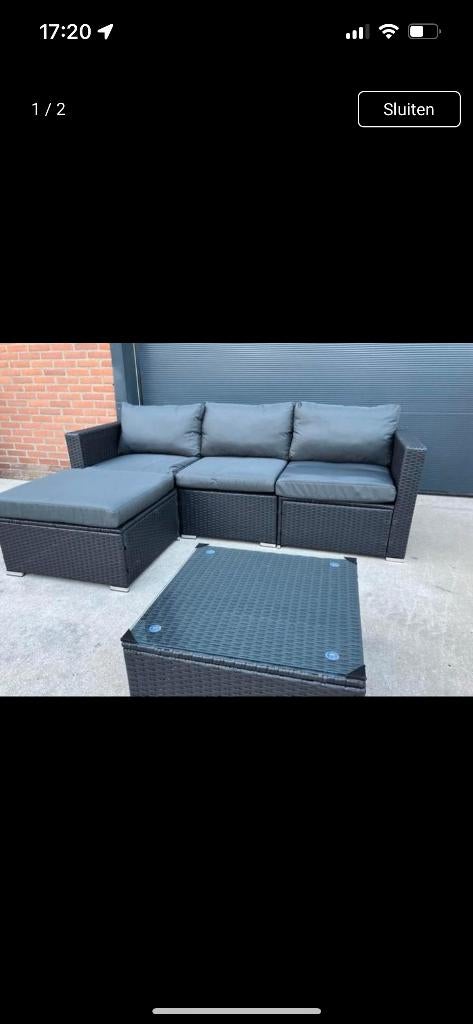 Nieuwe loungeset, Ophalen, 4 zitplaatsen, Kunststof, Bank