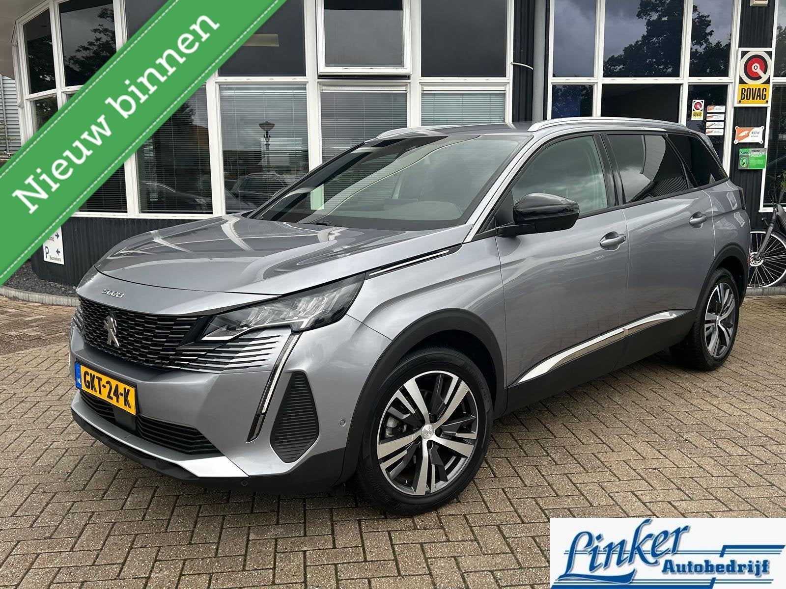 Peugeot 5008 1.2 Hybrid 136 Allure Pack Business 7 prs |Trek, 145 pk, 1199 cc, Met garantie (alle), 7 stoelen