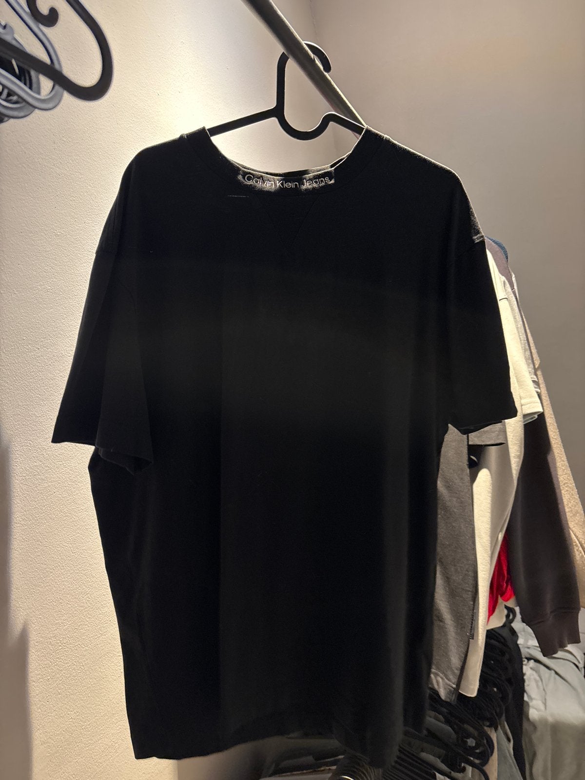 Calvin Klein Jeans T-shirt Zwart Maat M, Ophalen, Zo goed als nieuw, Maat 48/50 (M), Zwart