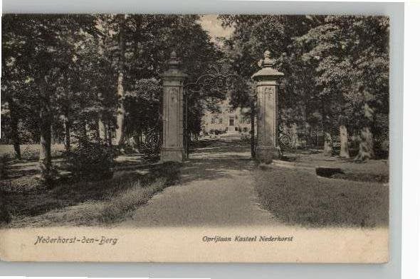 Nederhorst den Berg Oprijlaan Kasteel + hekwerk st 1912