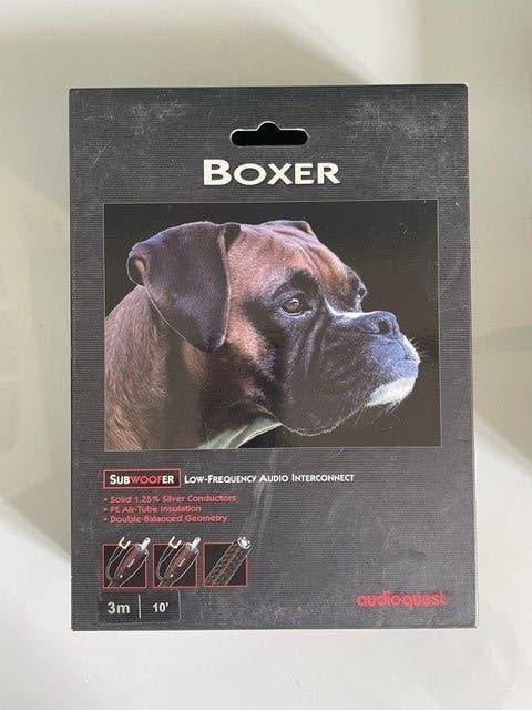 Audioquest Boxer subwooferkabel 3 meter, Verzenden, Zo goed als nieuw, 2 tot 5 meter, Overige kabels