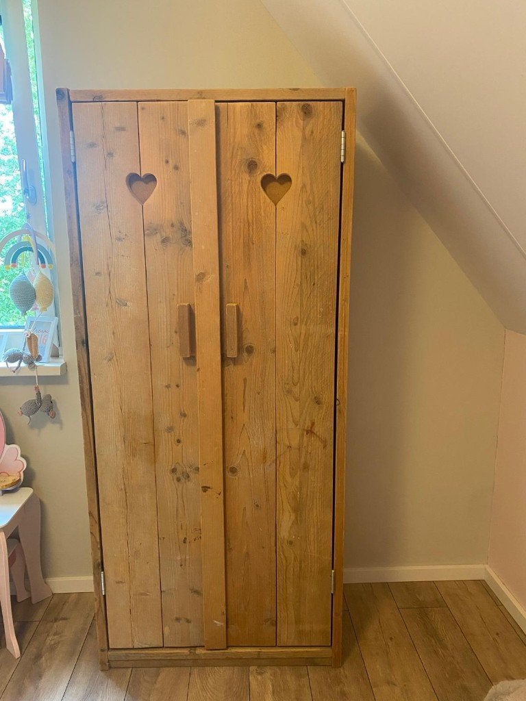 Kinder kledingkast steigerhout, Huis en Inrichting, Ophalen, Met plank(en), 50 tot 100 cm, Zo goed als nieuw