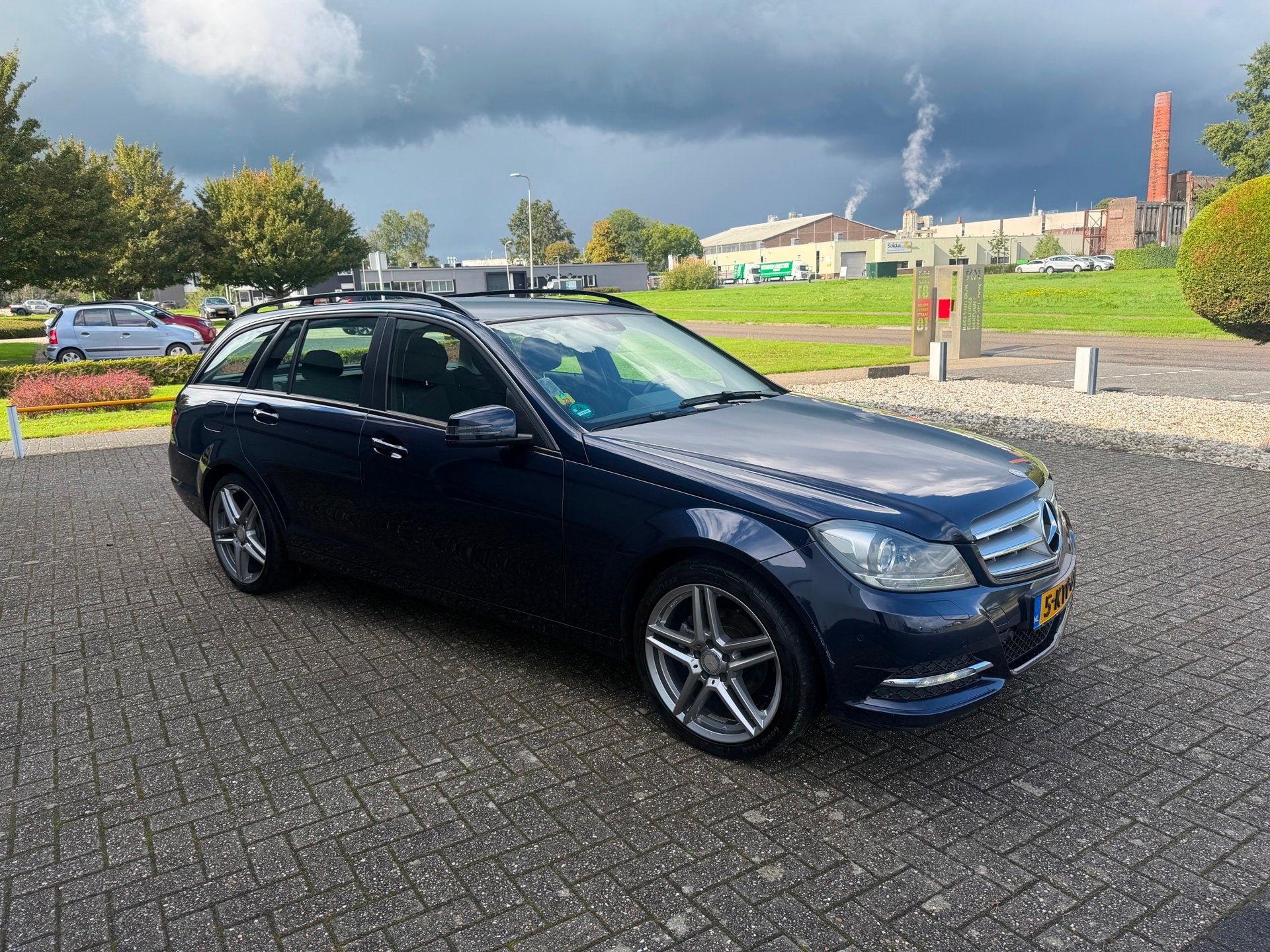 Mercedes-Benz C-klasse Estate 180 Ambition 2013, Achterwielaandrijving, Blauw, Leder en Stof, Handgeschakeld