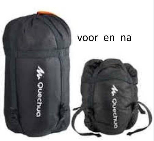 Quechua zwarte slaapzak compressie zak, Ophalen of Verzenden, Nieuw