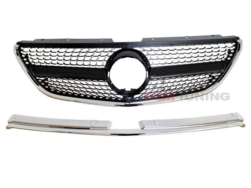 Grille geschikt voor VITO W447 | Black Diamond Style | 14-24