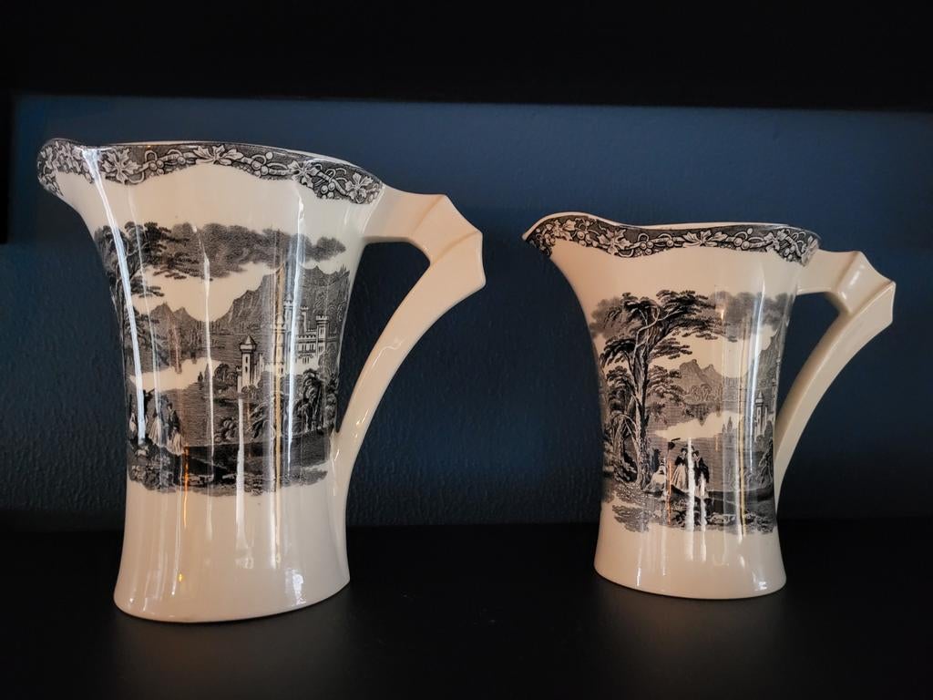 2 prachtige Engelse art-deco kannen Jenny Lind & Wilkinson, Antiek en Kunst, Ophalen of Verzenden