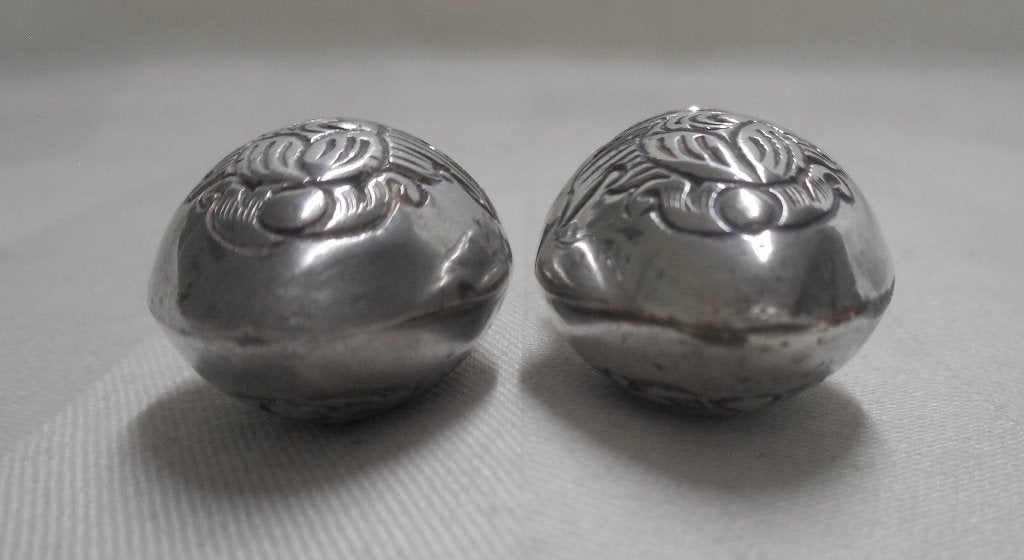 Prachtige traditionele zilveren Nepalese oorbellen nr.1802, Hangers, Verzenden, Zo goed als nieuw, Zilver