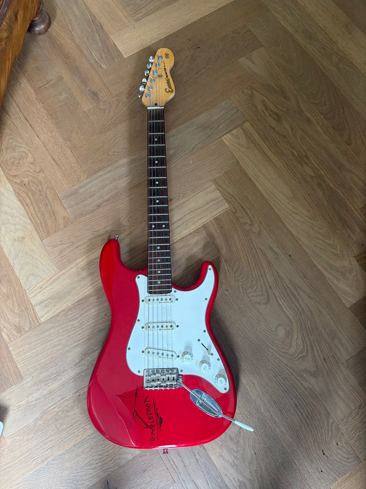 Encore Blaster Series elektrische gitaar - Rood, Muziek en Instrumenten, Ophalen of Verzenden, Gebruikt, Solid body, Overige merken