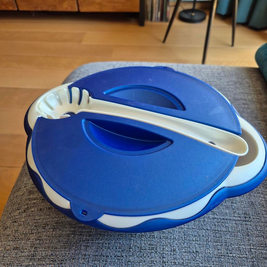 Saladeschaal met vergiet en opscheplepel, Kunststof, Ophalen of Verzenden, Overige merken, Overige typen