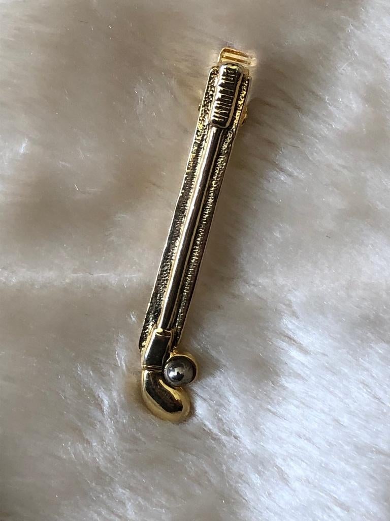 Vintage Golf Das Stropdas Speld 6,5 cm, Ophalen of Verzenden, Gebruikt, Overige kleuren, Overige materialen