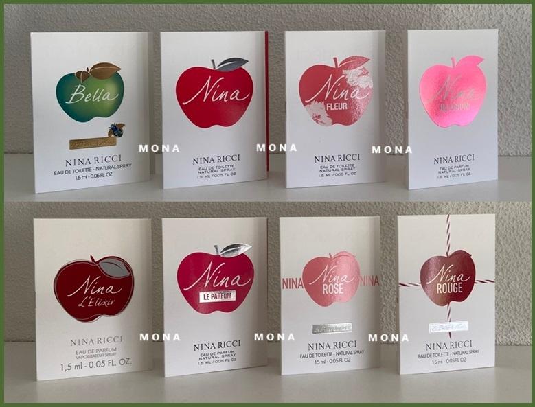 Nina set 8 parfum samples proefjes testers monsters, Verzenden, Nieuw