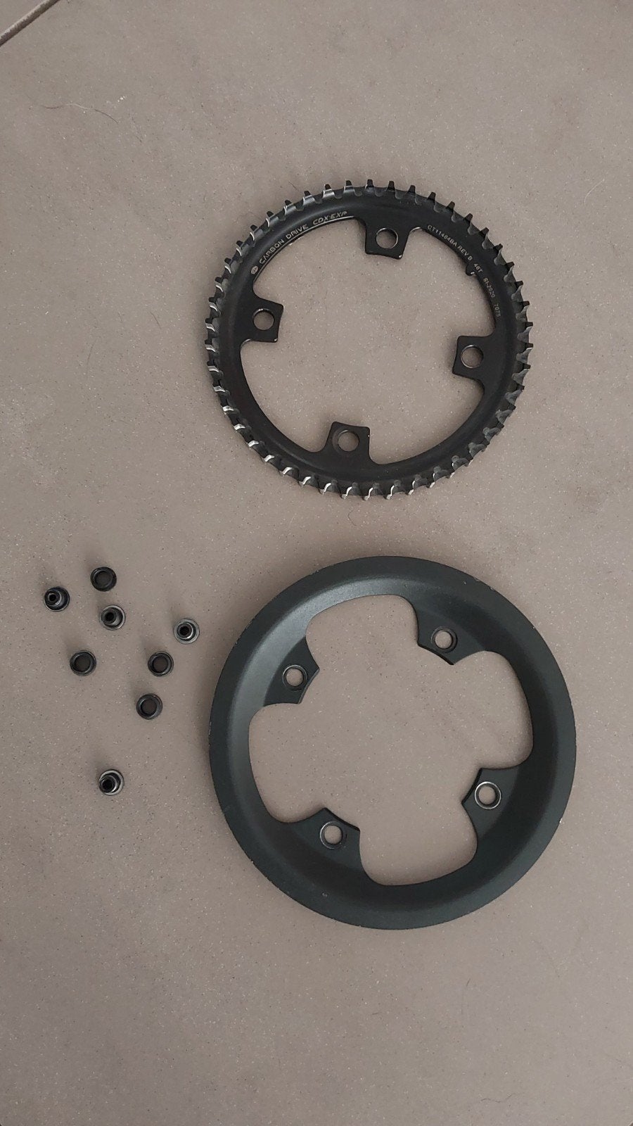 Gates Carbon Drive CDX:EXP 46T kettingblad met beschermer, Elektrische fiets, Overige typen, Ophalen of Verzenden, Zo goed als nieuw