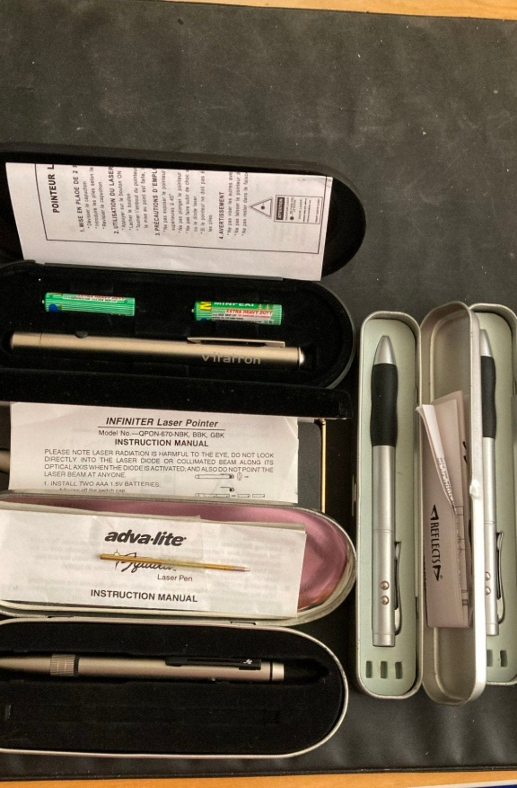 6 laserpennen. Allemaal 1x gebruikt., Ophalen of Verzenden, Zo goed als nieuw, Licht