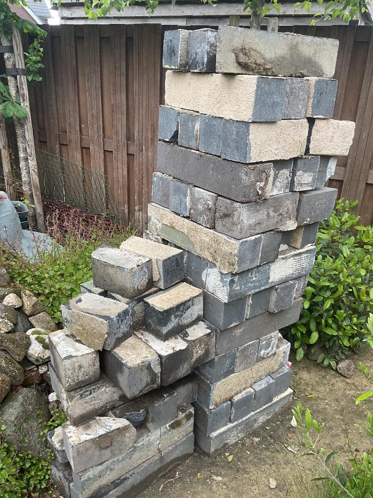 Stonewish stapelblokken antraciet 12 x 12 x 50 cm voor tuin, Tuin en Terras, Tegels en Klinkers, Ophalen, Gebruikt, Beton, Overige typen