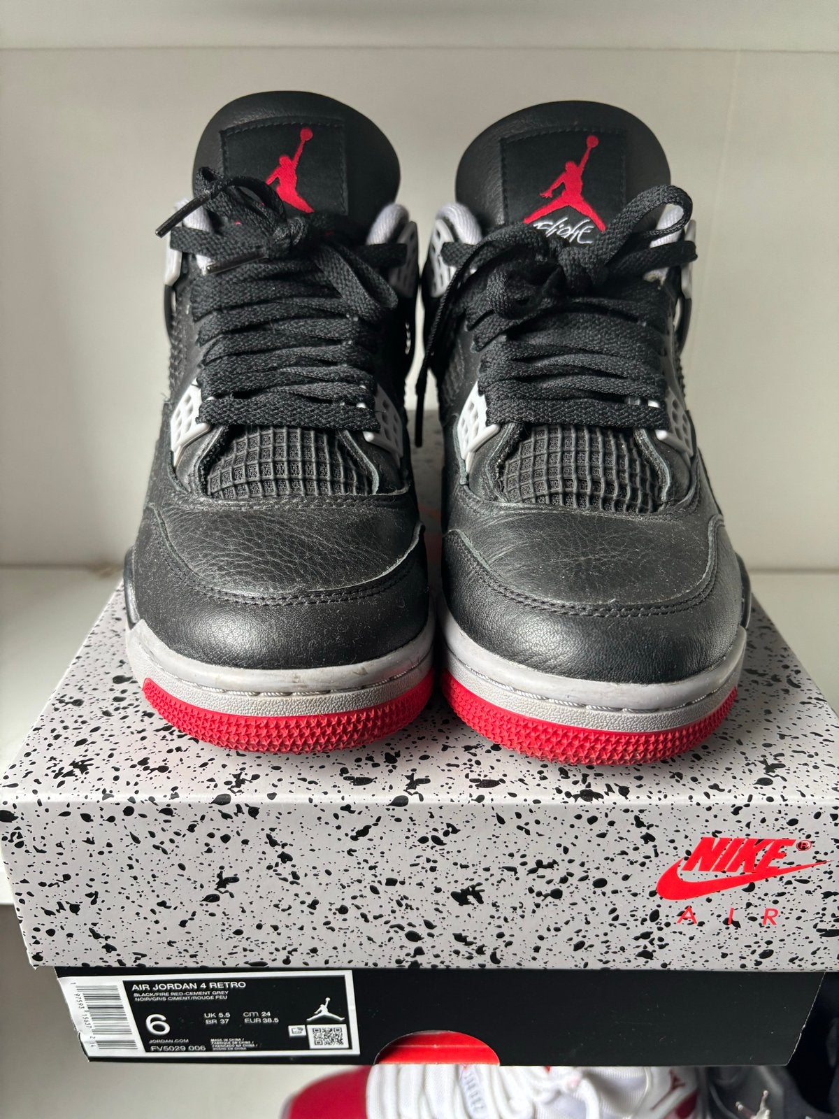 Nike Air Jordan 4 Retro Black/Red/Cement Grey, Ophalen of Verzenden, Nieuw