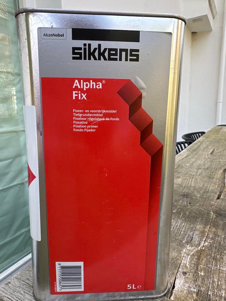 Sikkens Alpha Fix Fixeer- en voorstrijkmiddel 5L, Ophalen, Overige kleuren, 5 tot 10 liter, Nieuw