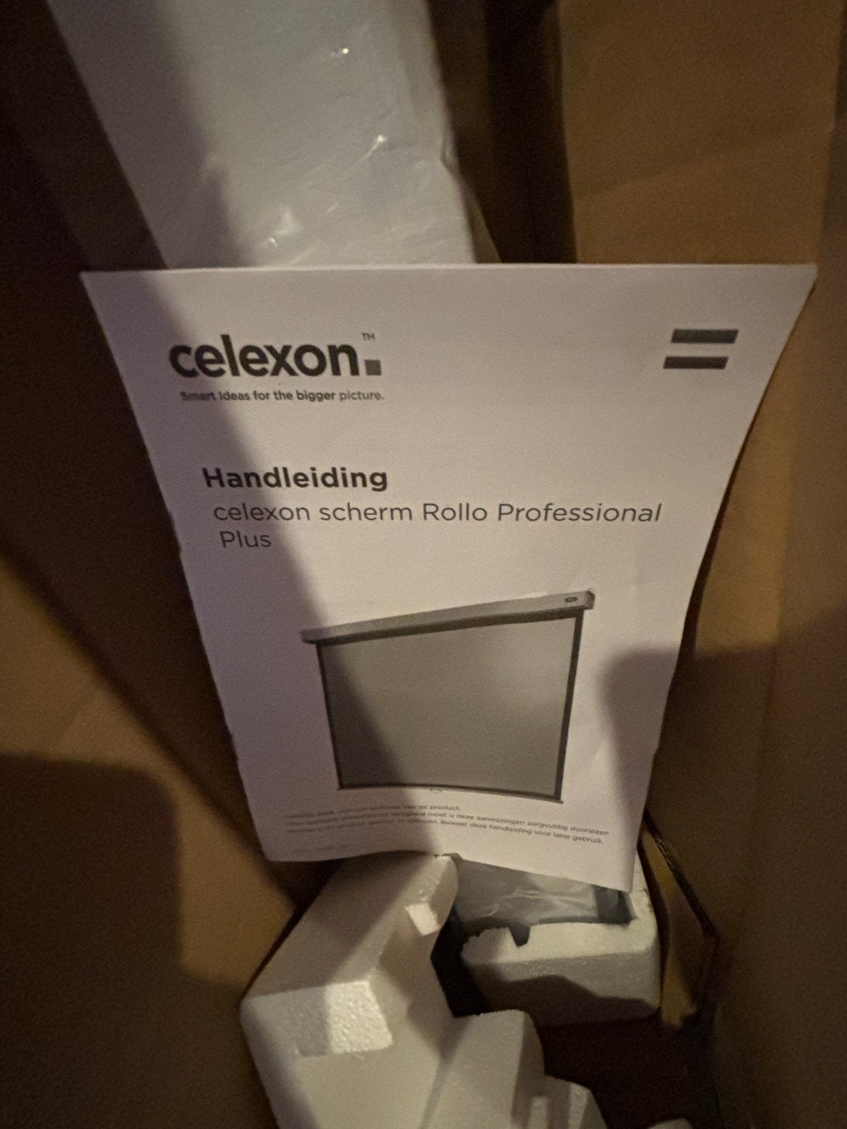 Nieuwe celexon Rollo Professional Plus projectiescherm, Audio, Tv en Foto, Projectieschermen, Ophalen, Handmatig, Nieuw