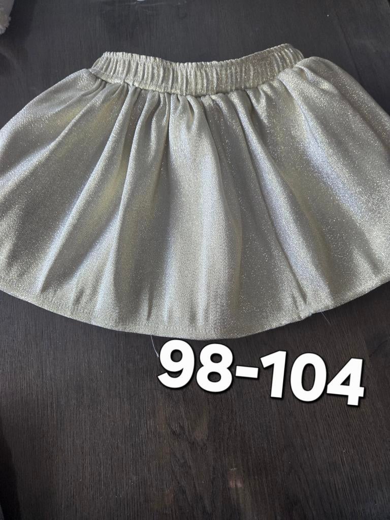 Gouden glitter rokje maat 98-104, Kinderen en Baby's, Kinderkleding | Maat 98, Gebruikt, Meisje, Ophalen of Verzenden, Jurk of Rok