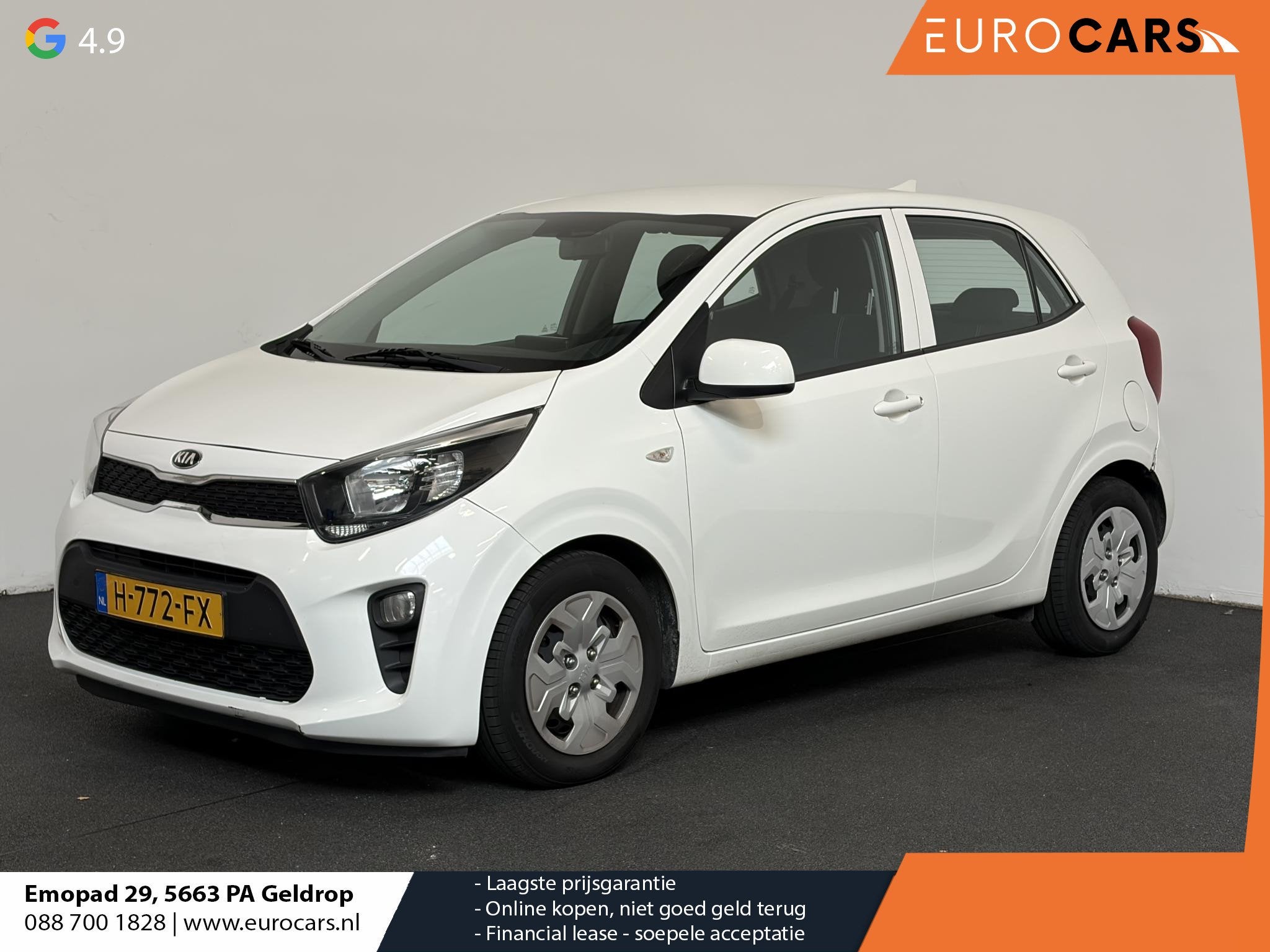 Kia Picanto 1.0 MPi ComfortPlusLine Apple Carplay/Android Au, Auto diversen, Kia, Wit, Handgeschakeld, Info@kia-autolease.nl