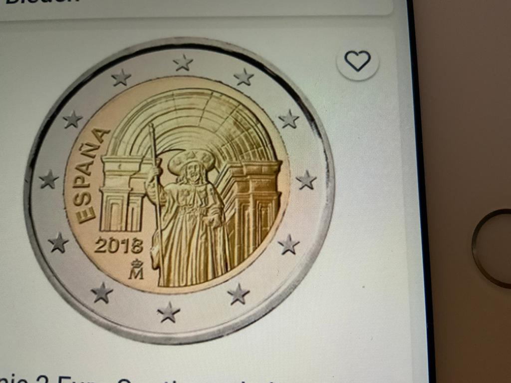 SPECIALE 2 EUROMUNT  SPANJE COMPOSTELLA  UNC 2018., Postzegels en Munten, Munten | Europa | Euromunten, Ophalen of Verzenden, Spanje
