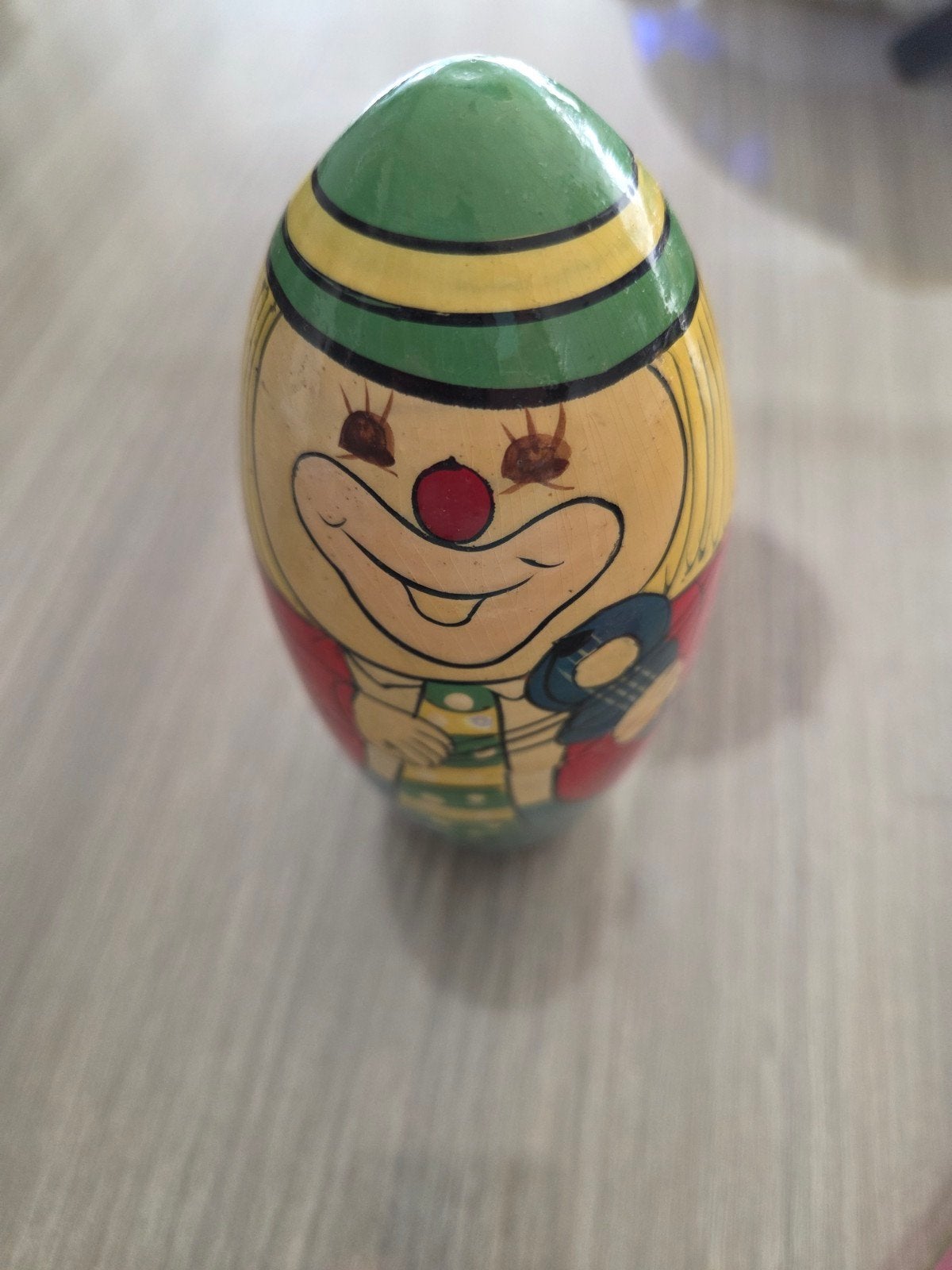 Set van 5 houten clown Matroesjka poppen, Verzamelen, Ophalen of Verzenden