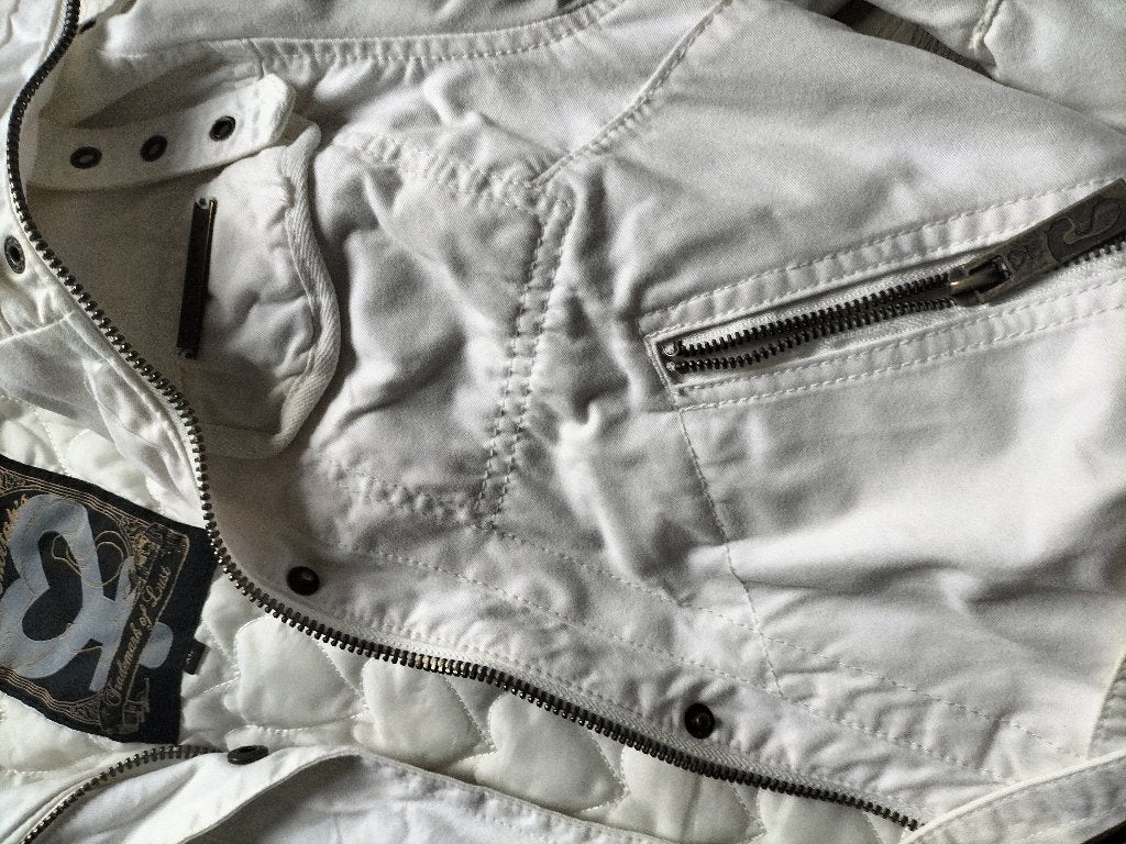 Creme Jas, Ophalen, Zo goed als nieuw, Maat 38/40 (M), Wit