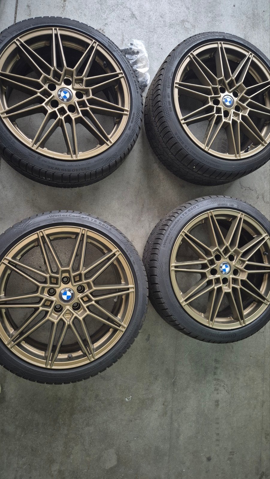 BMW Breedset Winter 19 inch, Gebruikt, 255 mm, Banden en Velgen, Winterbanden