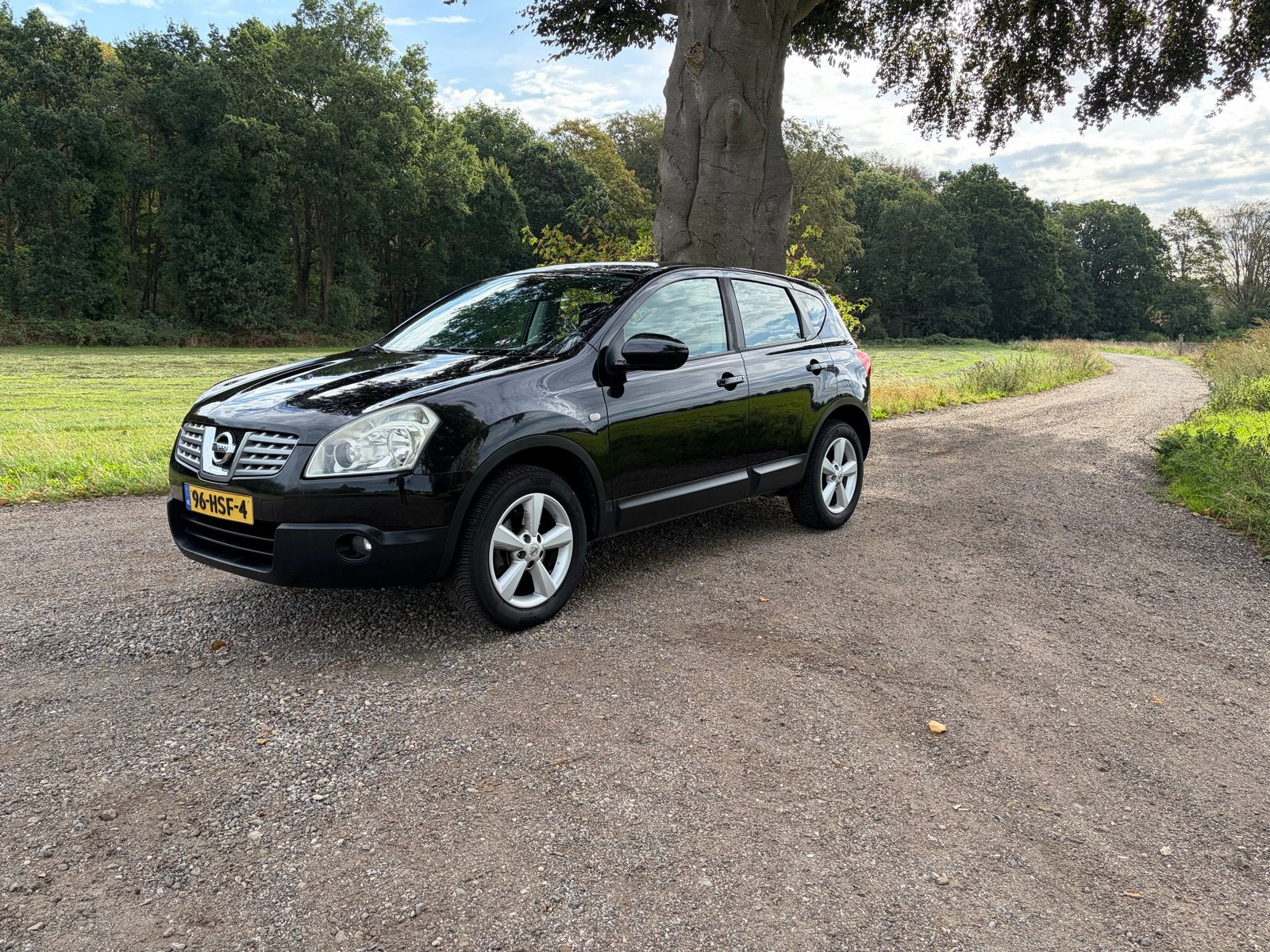 Nissan Qashqai 2.0 2WD 2009 Zwart, Auto's, Voorwielaandrijving, 4 cilinders, Zwart, 75 €/maand