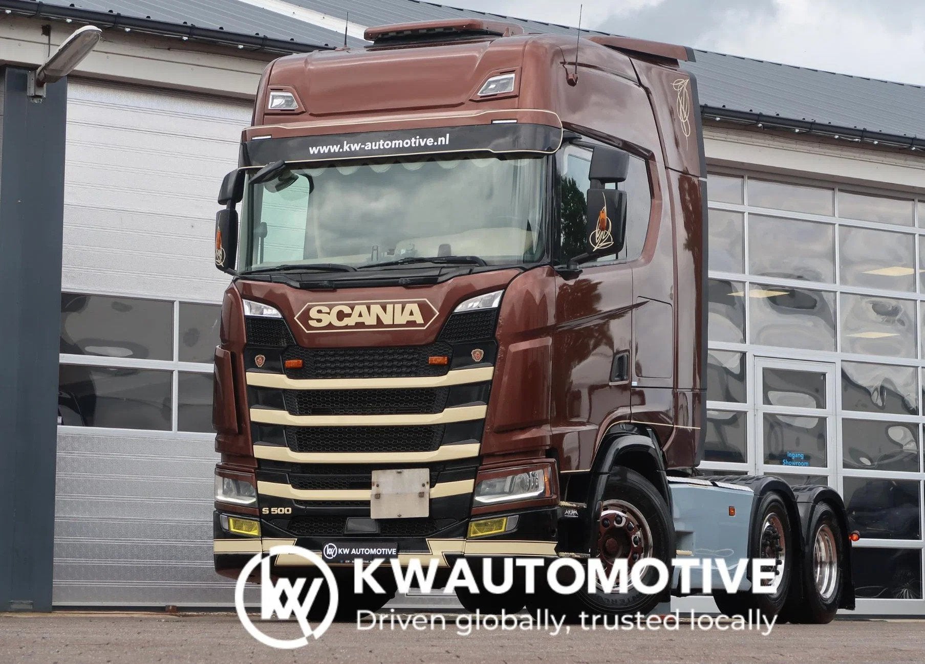 Scania S500 NGS 6X2/4/ FULL AIR/ RETARDER/ PTO (bj 2019), Automaat, Euro 6, Scania, Bruin